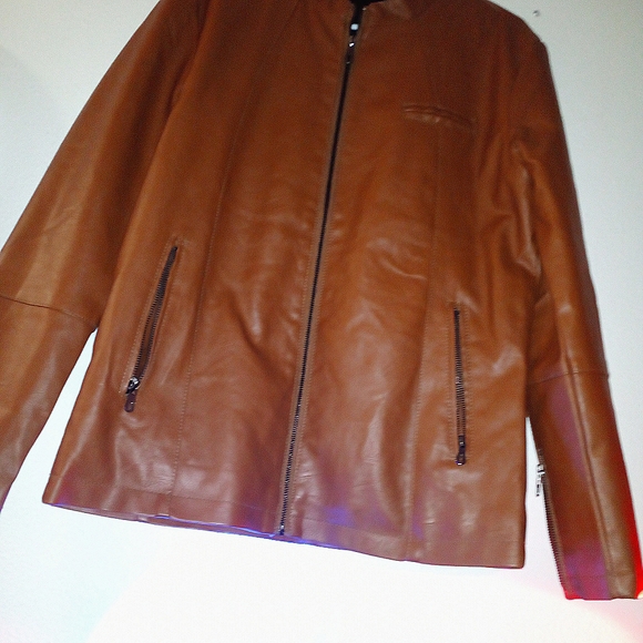 Mens faux leather jacket, - Picture 4 of 5